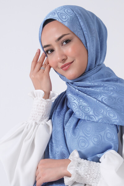 Kot Mavi Nefes Jakar Şal - 3