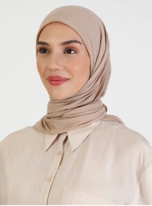 Koyu Bej Amor Eşarp 