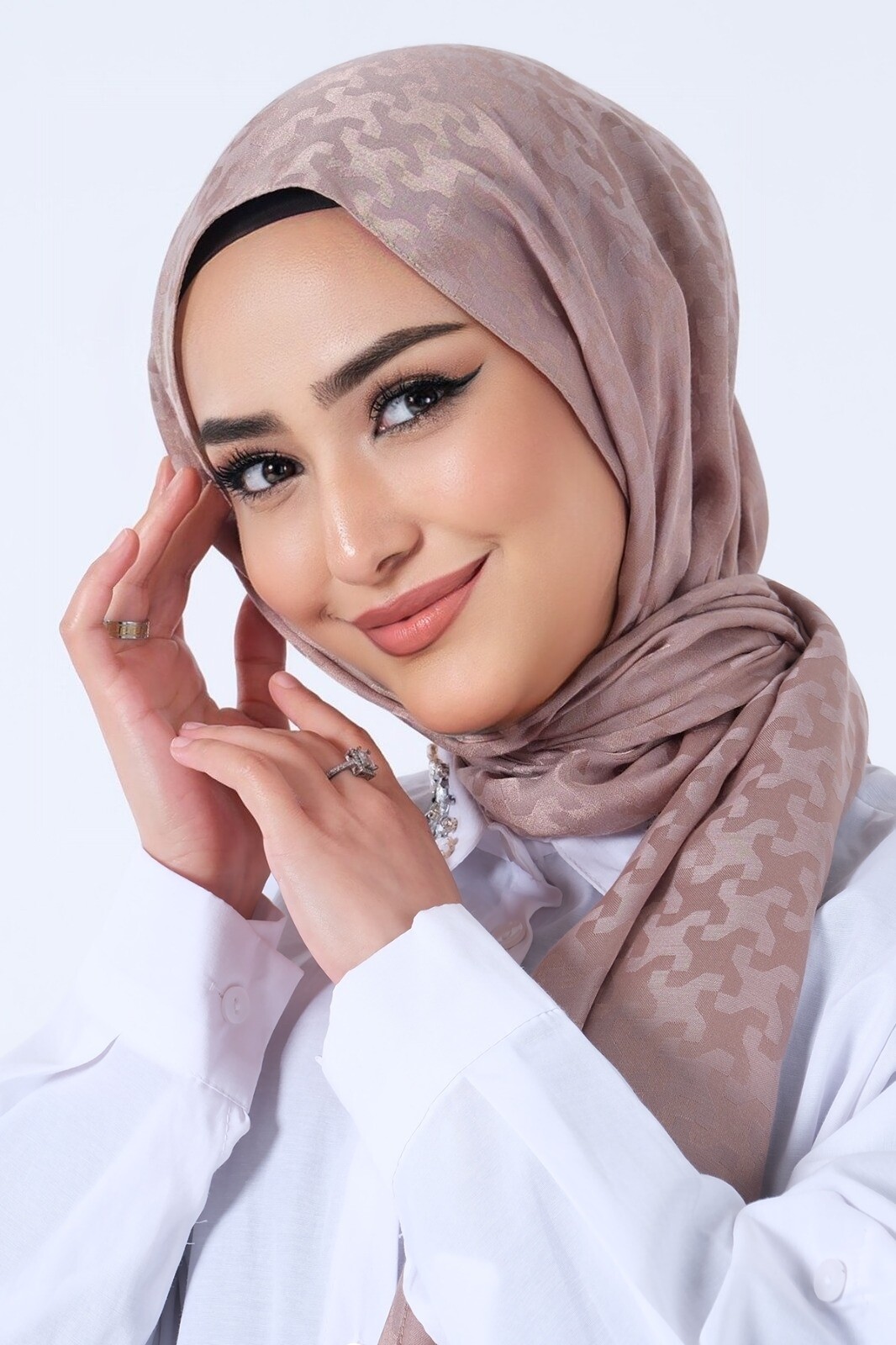 Koyu Bej Eslem Jakar Şal - harem