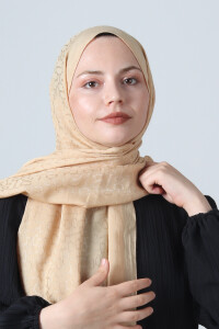 Koyu Bej Perla Şal - harem