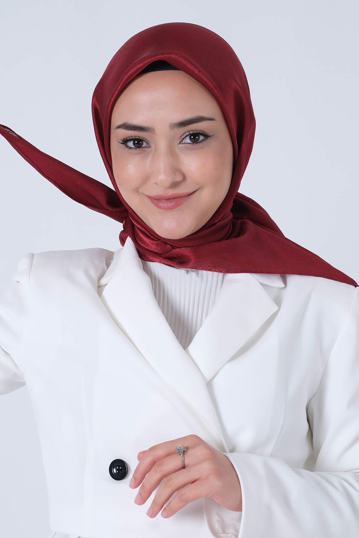 Koyu Bordo Janjan Eşarp - harem