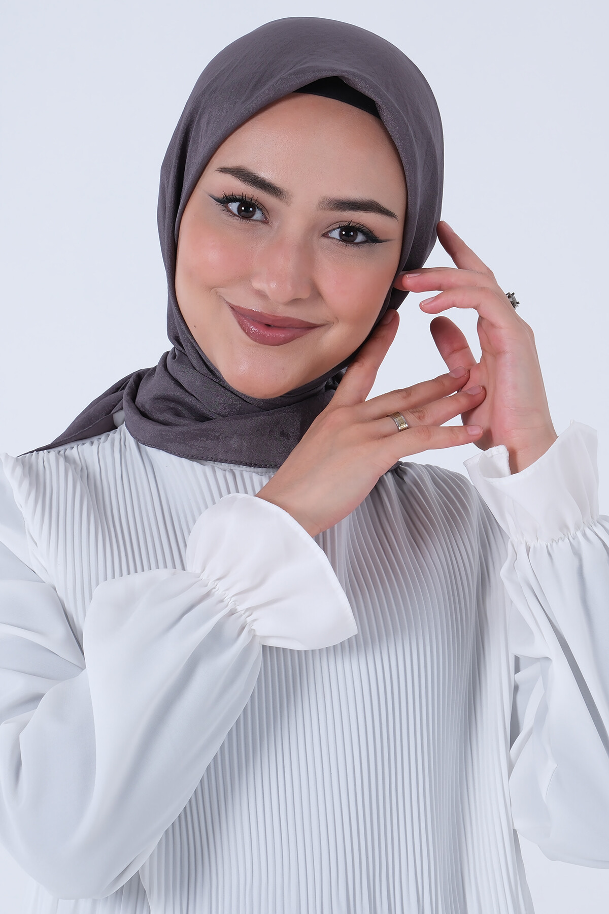 Koyu Füme Brisa Vual Eşarp - harem