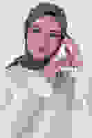 Koyu Füme Brisa Vual Eşarp Koyu Füme