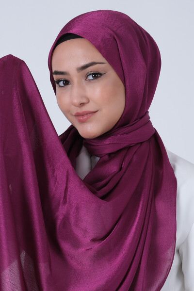Koyu Fuşya Janjan Şal - 2