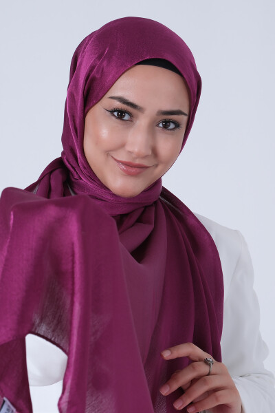 Koyu Fuşya Janjan Şal - 3