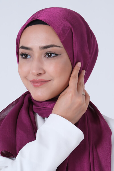 Koyu Fuşya Janjan Şal - 4