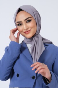 Koyu Gri Asya Eşarp 