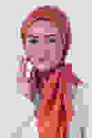 Koyu Gül Janjan Eşarp Koyu Gül