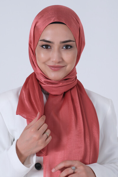 Koyu Gül Janjan Şal - 2