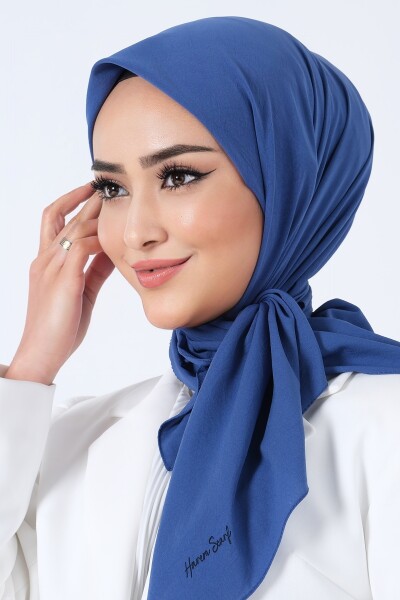 Koyu İndigo Asya Eşarp - 2
