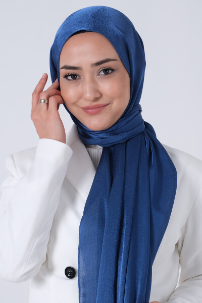 Koyu İndigo Janjan Şal - 1