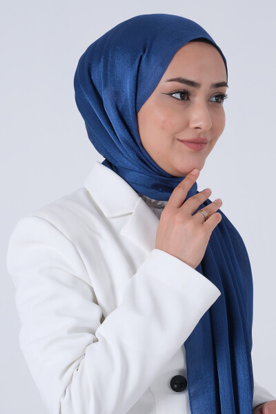 Koyu İndigo Janjan Şal - 3