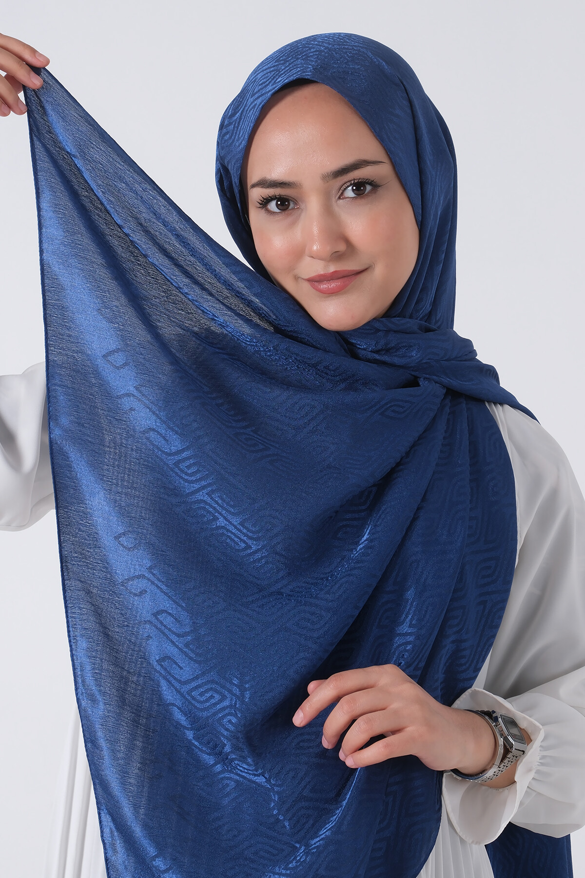 Koyu İndigo Masal Jakar Şal - harem