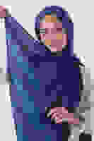 Koyu İndigo Masal Jakar Şal Koyu İndigo