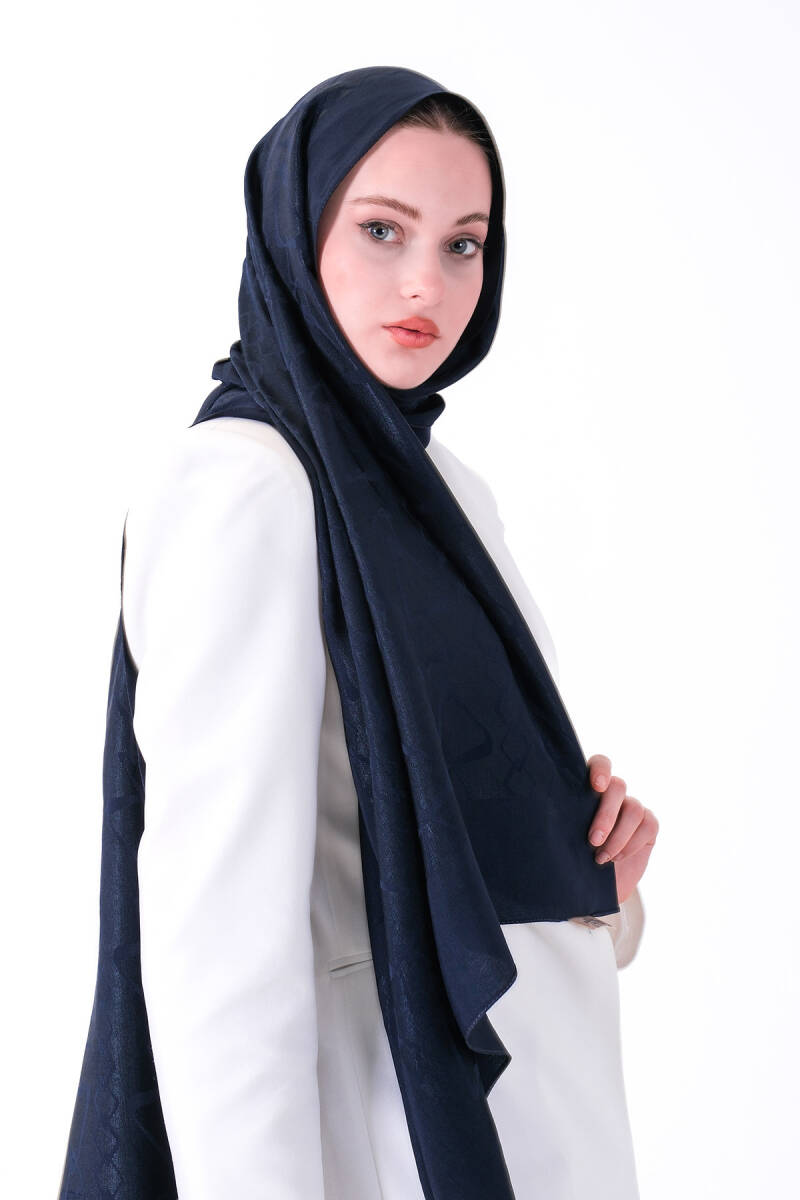 Koyu Lacivert Diamond Asel Şal