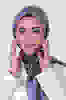 Koyu Lavanta Janjan Eşarp Koyu Lavanta