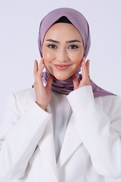Koyu Leylak Asya Eşarp - 3