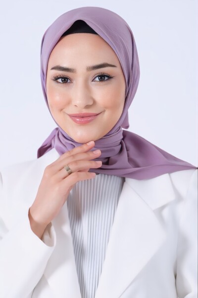 Koyu Leylak Asya Eşarp - 5