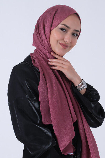 Koyu Leylak Beyza Jakar Şal - 2