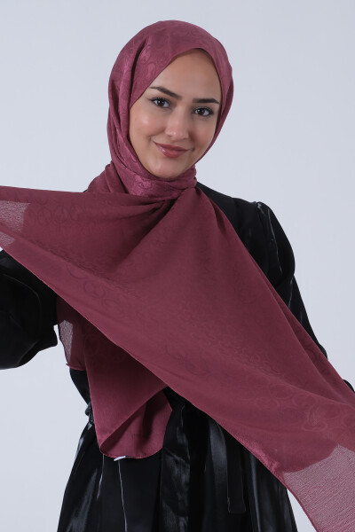 Koyu Leylak Beyza Jakar Şal - 3