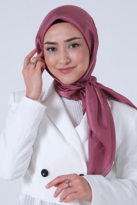 Koyu Leylak Janjan Eşarp 