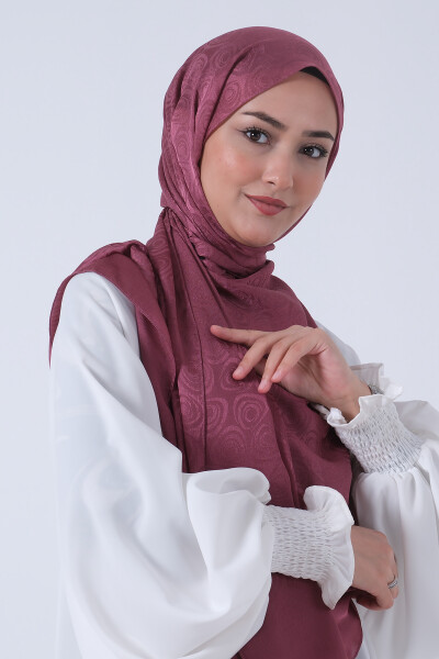Koyu Leylak Nefes Jakar Şal - 4