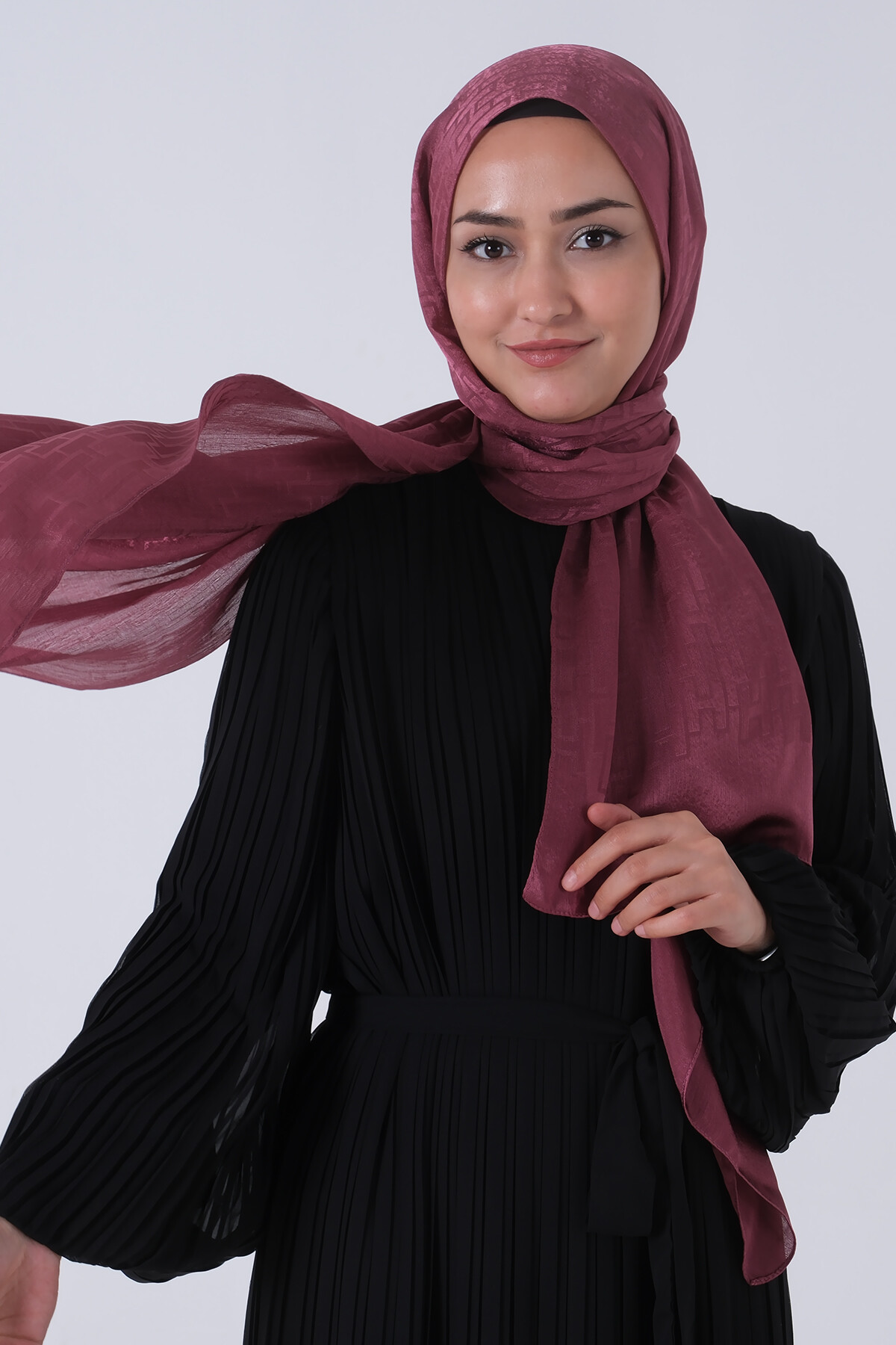 Koyu Leylak Nisa Jakar Şal - harem