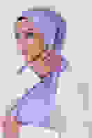 Koyu Lila Janjan Şal Koyu Lila