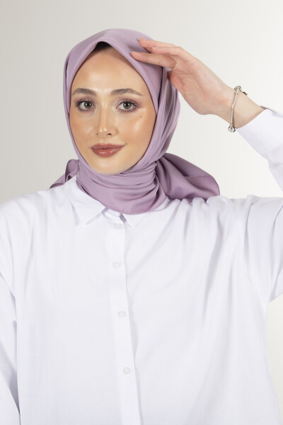 Koyu Lila Twill Eşarp - 3