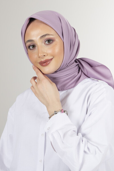 Koyu Lila Twill Eşarp - 4