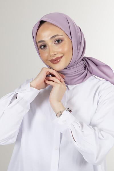 Koyu Lila Twill Eşarp - 5