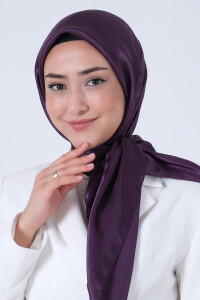 Koyu Mor Janjan Eşarp 
