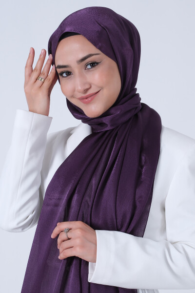 Koyu Mor Janjan Şal - 5