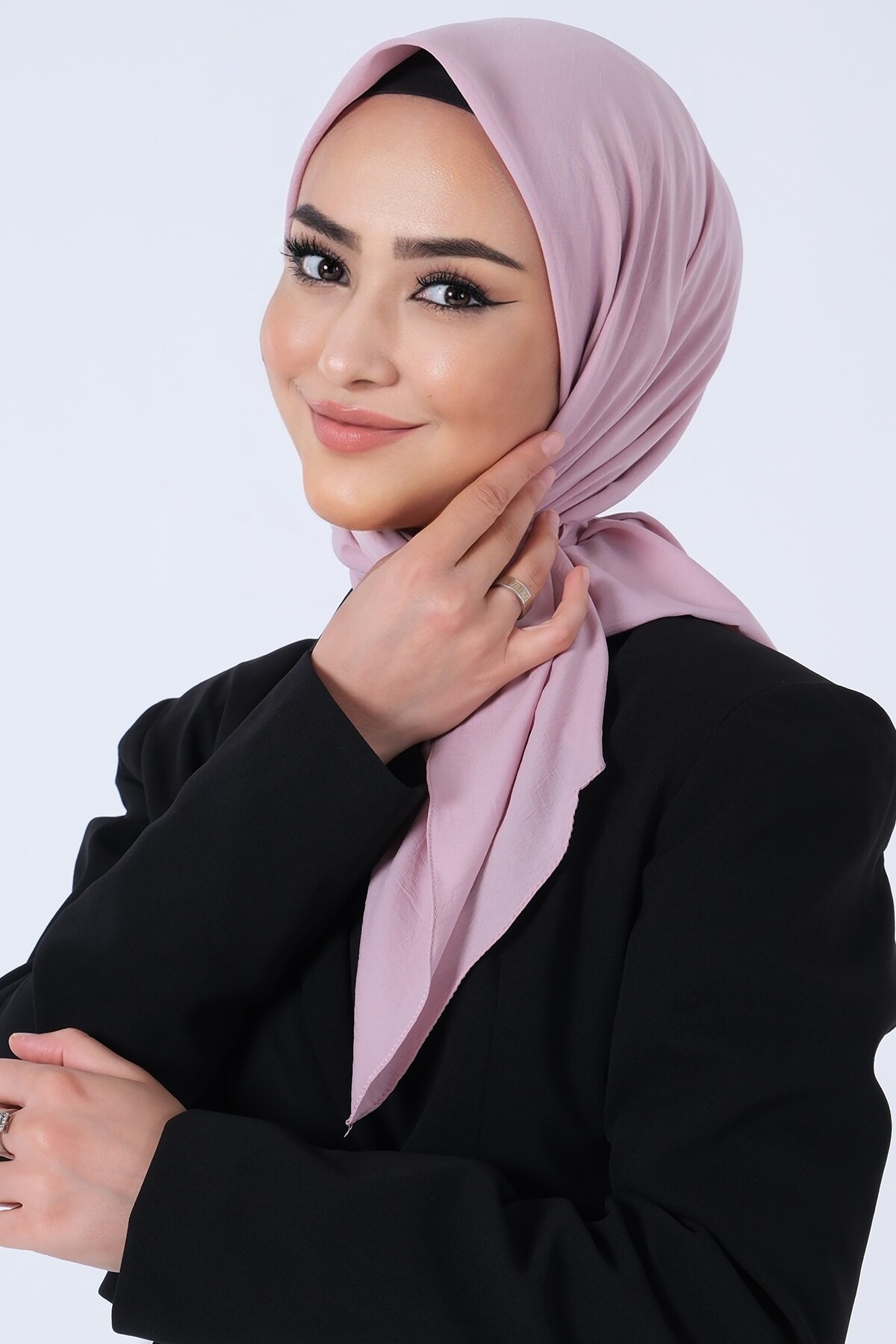 Koyu Pudra Asya Eşarp - harem