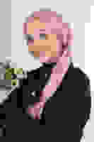 Koyu Pudra Janjan Eşarp Koyu Pudra