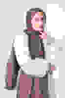 Koyu Vizon Diamond Hüma Şal Koyu Vizon