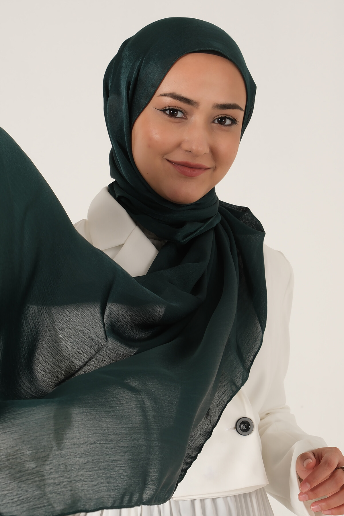 Koyu Zümrüt Janjan Şal - harem