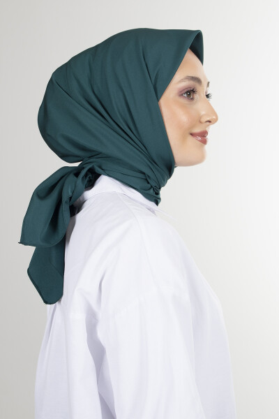 Koyu Zümrüt Twill Eşarp - 6