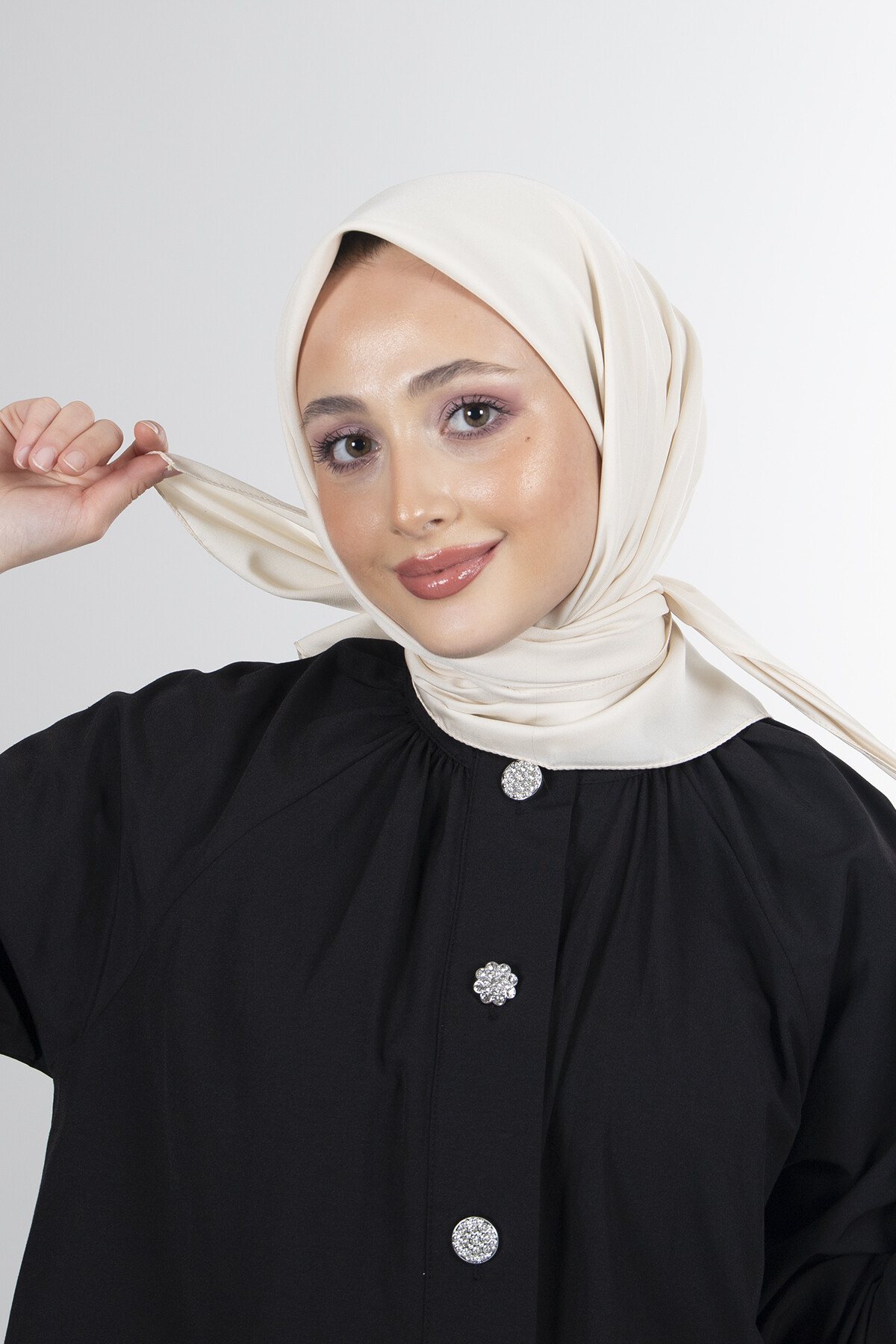 Krem Twill Eşarp - harem