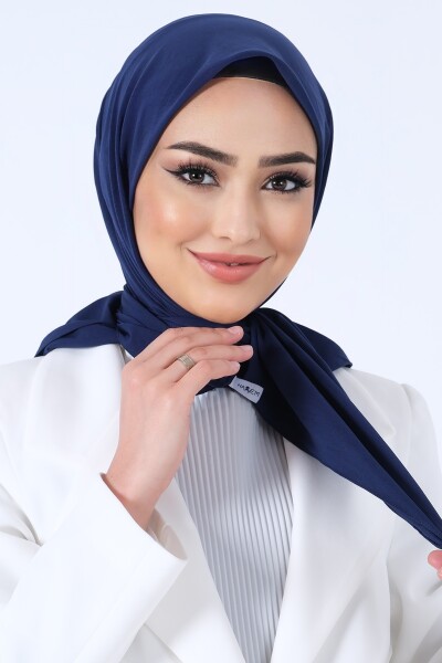 Lacivert Asya Eşarp - 3