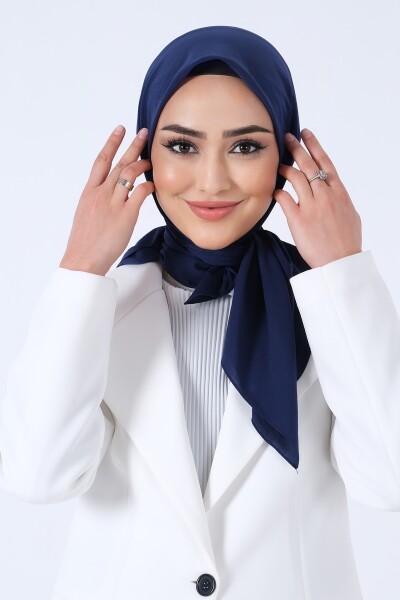 Lacivert Asya Eşarp - 4