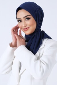 Lacivert Asya Eşarp 