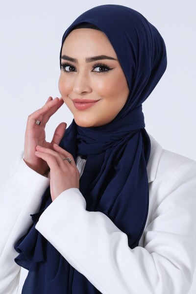 Lacivert Asya Şal - 2