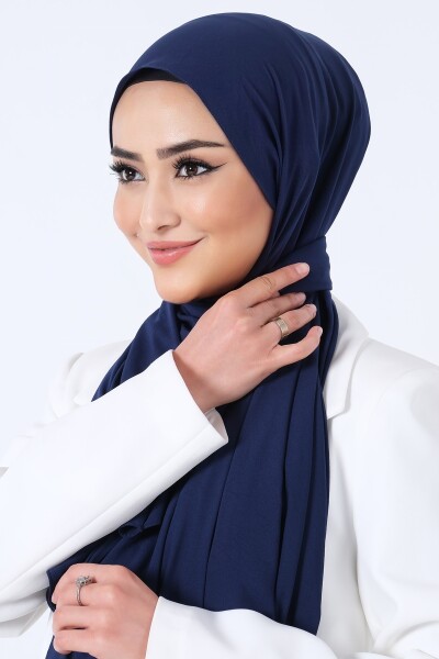 Lacivert Asya Şal - 3