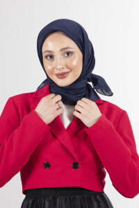 Lacivert Brisa Vual Eşarp 