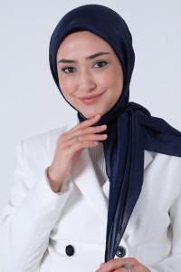 Lacivert Janjan Eşarp 