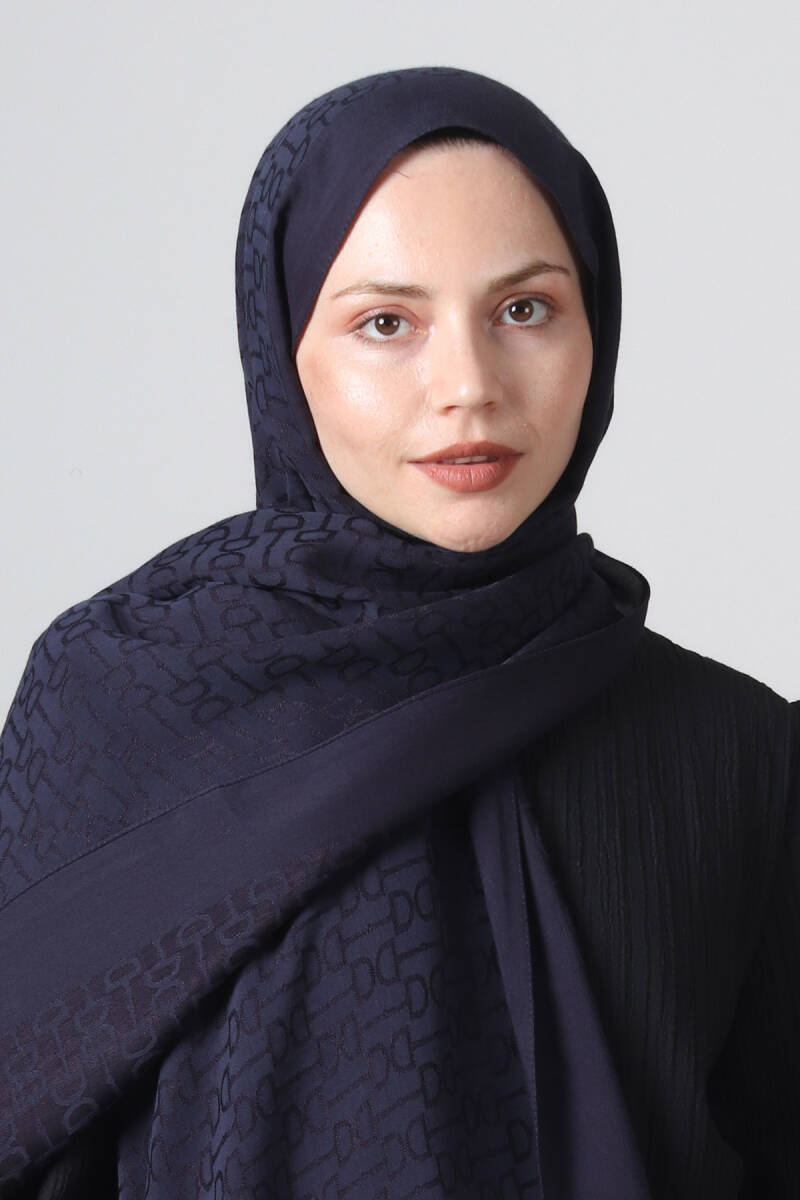 Lacivert Perla Şal