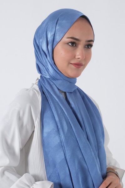 Mavi Ahsen Jakar Şal - 2