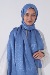 Mavi Beyza Jakar Şal 