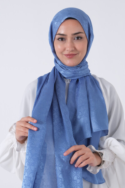 Mavi Beyza Jakar Şal - 3